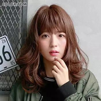 All frill curl midi cinnamon beige heat-resistant