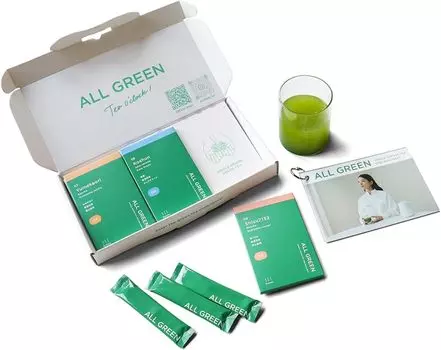 ALL GREEN 3 вида x 3 упаковки Пробная серия Ассортимент Набор Зеленый чай в порошке Вкусный Полезный Маленький Подарок в подарочной коробке Ютака (11 Ябукита/12 Мидори/13