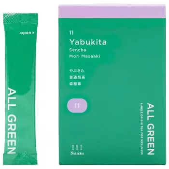 ALL GREEN Пробная серия Премиум Зеленый чай в порошке Вкусный Полезный Маленький Подарок с Подарком Yabukita Regular Sencha Masaaki Mori Box11 (3 пакета)