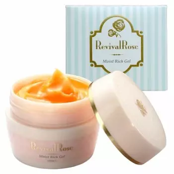 All-in-one gel Moist Rich Gel 100g (lotion, serum, emulsion, cream, makeup base, time saving) [Revival Rose]