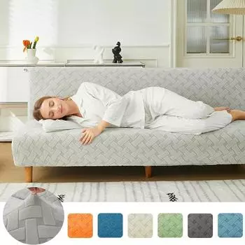 all-inclusive jacquard sofa bed cover,stretch futon sofa slipcovers,sofa protector for kid,pets,easy to wash S(length 120-155cm)