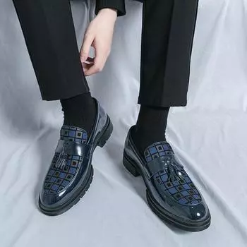 All-match Men Oxford Shoes Comfortable Formal Loafer Business Dress Shoes Leather Male Casual Men Shoes Mens Slip on Footwear 38 чёрный