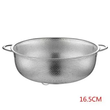 All Purpose Stainless Steel Fine Mesh Strainer Net Baskets With Handles Resting Base Colander Set Kitchen Supplies
