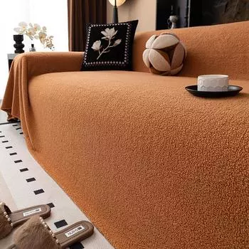 All-season Fleece Camping Picnic Sofa Cover Solid Color Funda Sofa Woolen Sofa Covers Mats Throw Blankets 180x130