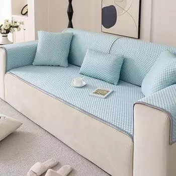 All Season Home Cool Feeling Flower Slipcover Funda Non-slip Ice Silk Sofa Cushion Couch Sofa Covers 90x70