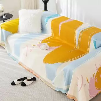 Всесезонное полотенце для дивана, синель, защита от кошачьих царапин, противоскользящий чехол для дивана, легкий роскошный стиль, высококачественная ткань для полного покрытия дивана 180*130cm
