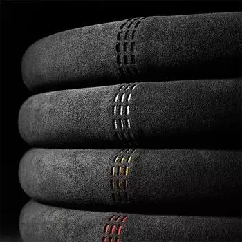 All Seasons Car Steering Wheel Cover Suede Ultra-thin Non-slip D-shaped Round Breathable Car Steering Wheel Protector DIY Covers