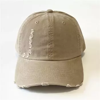 All Year Round Hat Female Pure Color Small Hole Old Baseball Cap Male K-style Face-Looking Little Couple Casual Sun-Poof Peaked Cap Khakis Adjustable