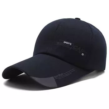 All Year Round K-style Fashion Simple Baseball Cap Cap Outdoor Travel Hiking Windproof Sun Protection Sports Cycling Peaked Cap Navy blue Adjustable
