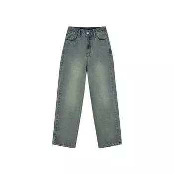 All Year Round Version Washed Combed Cotton Denim Regular/Extended Version Hip Withdraw Slim Fit Micro Cocoon Shaped Narrow Loose Pants [Regular version] do old gray blue S