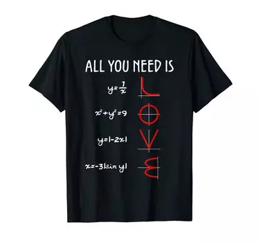 All You Need Is Love Math Vertical T-shirt