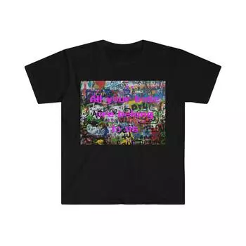 All Your Base Are Belong Us Video Game Graffiti Softstyle Unisex T-Shirt S