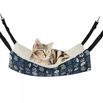 AllBright Cat Hammock Cat Hammock Bed Gauge Двусторонний Nap Use Регулируемый ремень Лето/Зима (синий) синий