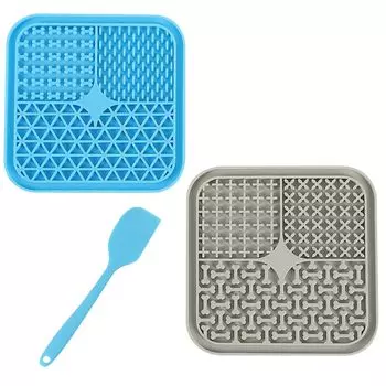 AllBright Food Plate Tableware Предотвращает раннее питание Коврик для кормления домашних животных Дрессировка собак Силиконовый противострессовый коврик