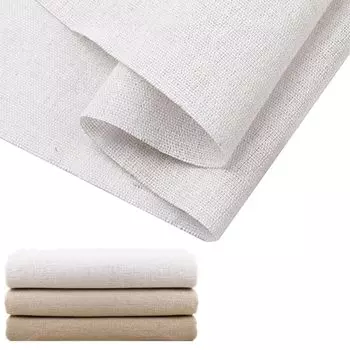 AllBright Хлопок Лен Хлопок Лен Хлопок Лен Ткань Простая Неотбеленная DIY 3м (белый)
