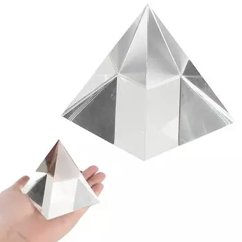AllBright Press Daddy Paper Crystal Crystal Glass Pyramid Фигурка Украшение Интерьер Прозрачный