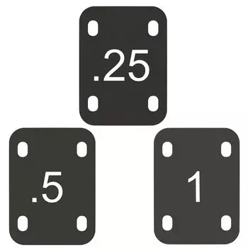 AllBright Прокладка под гриф гитары Гитара Шим Нековая пластина Гитара Бас Гриф Электрогитара Прокладка Клин Шим Ремонт Регулировка Набор из 3 чёрный