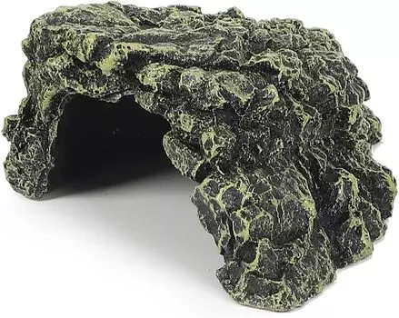 AllBright Reptile Shelter Reptile Shelter Hideout Cave Tunnel House Aquarium Decor Lizard Spider Turtle Tropical Fish (Зеленый, Л)