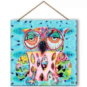 Allen Designs [Q8307] - Разноцветная деревянная рама Allen Designs (Сова) - 19. 5x19. 5 см