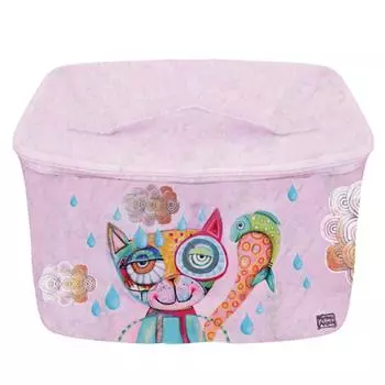 Allen Designs [R1955] Многоцветная розовая утепленная сумка для ланча Allen Designs (Кот) - 23x15. 5x13см