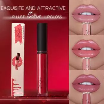 Allen Shaw Creme Cream Lip Gloss Долговечная водостойкая антипригарная губная помада с антипригарным покрытием 1#