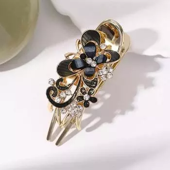 Alligator Hair Clips for Styling, Hair Claw Clips for Thick Long Hair with Rhinestone Flower Butterfly, Hair Barrettes for Women