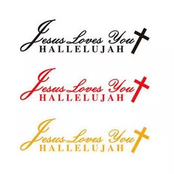 Аллилуйя Автомобиль Грузовик Кузов Окно Светоотражающая Наклейка Украшение белый