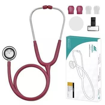 Allmedi Двухголовый Двусторонний Стетоскоп Маджента