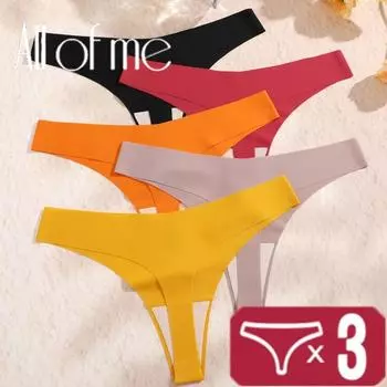 Allofme, 3 шт./комплект, кружевные стринги для женщин, сексуальные стринги с низкой посадкой, дышащее нижнее белье, сексуальные стринги для женщин, трусики с Т-образной спинкой S