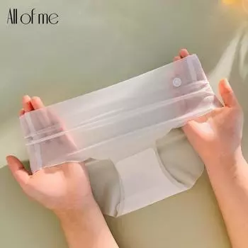 Allofme женские бесшовные и бесследные трусики однотонное нижнее белье из шелковой ткани антибактериальное нижнее белье для спортивных трусов для йоги M чёрный