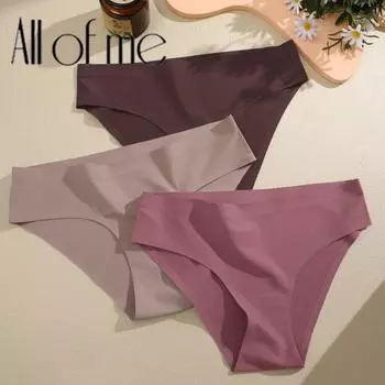 Allofme женские модальные бесшовные и бесследные трусики однотонное нижнее белье мягкое и удобное нижнее белье S чёрный