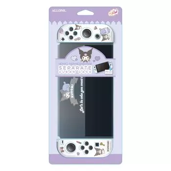 Allone Отдельный прозрачный чехол для игр Sanrio Characters Kuromi xx 10см Защищает от царапин и грязи Совместим с Switch organic EL Может быть