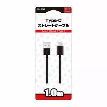 ALLONE Прямой кабель для Nintendo Switch 1 м Совместим с новой моделью Switch Organic EL Японский производитель Черный Type-C