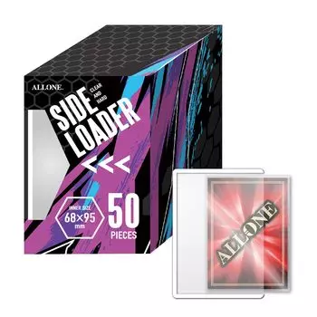 Allone Side Loader 50 Sheets White 70 x 100mm Card Sleeves Protects and Stores from Scratches and Dirt Also Can Be Used to Mail Trading and Flea белый