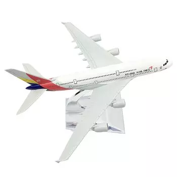 Alloy Asiana Airlines A380 Airplane Model Model Simulation Science Exhibition Model Simulation Model 1/400