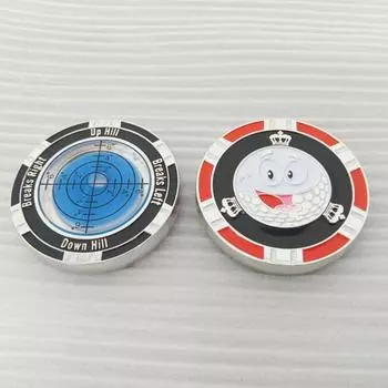 Alloy Golf Putt Ball Marker Round Golf Green Reading Aid Golf Accessories синий