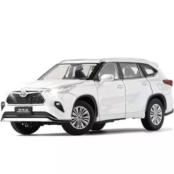 Alloy Highlander Toyota Car Model With Sound Light Steering For Gift Kids