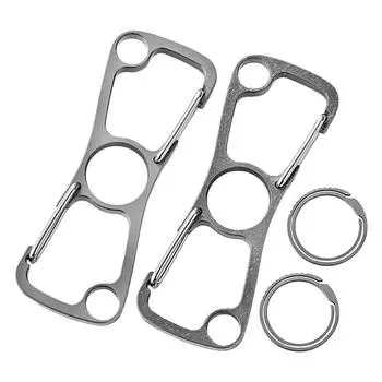 Alloy Key Carabiner Alloy Rustproof Heavy Duty Carabiner Keychain High Capacity Multifunctional Keyring Supplies Lightweight