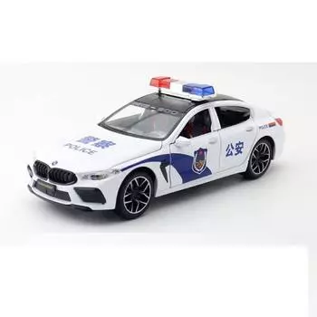 Alloy Police Mh8 Car Model With Acousto Optic Design For Gift Children