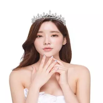 Корона принцессы из сплава со стразами, фотобижутерия, роскошная циркониевая корона, свадебная тиара, корейский стиль, милые свадебные аксессуары