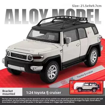 Alloy Simulation Toyota Offroad Vehicle Model Toy With Sound And Function Light