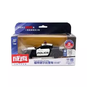 Alloy Toy Car Model 132 Scale Shelby Gt350 Police Car Sound Light Gift Children