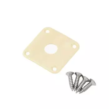 ALLPARTS Les Paul Type Side Jack Plate Пластиковый кремовый AP-0633-028 []