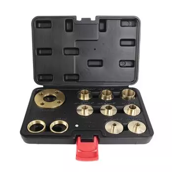 Allsome 11 шт. Направляющая втулка для фрезера по дереву 10-30 мм, медная направляющая втулка для фрезера премиум-класса золотой