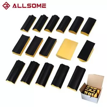 Allsome 16 шт. шлифовальная подложка в форме ручного шлифовального блока основание шлифовального диска шлифовальная губка для наждачной бумаги с липучкой абразивные инструменты