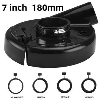 Allsome 7-дюймовый 180-миллиметровый пылезащитный кожух для угловой шлифовальной машины, угловой комплект, пылеулавливающий кожух для шлифовальной машины, полный откидной пылеулавливающий кожух чёрный