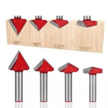 Allsome 8 мм хвостовик 60/90/120 градусов V-образные фрезы фреза по дереву гравировальный нож фреза для деревообрабатывающих режущих инструментов 6PCS