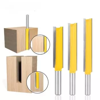 ALLSOME 8MM хвостовик 1/2 двойной край удлиненный прямой лезвие обрезной резак прорезной деревообрабатывающий фрезерный резак гравировальный станок 10.5mm