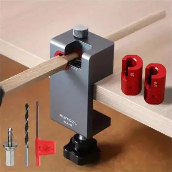 ALLSOME Dowel Maker Jig Tenon Dowel Plug Cutter Регулируемый направляющий позиционер для деревянных палок, изготовление круглых стержней Вспомогательный инструмент Imperial