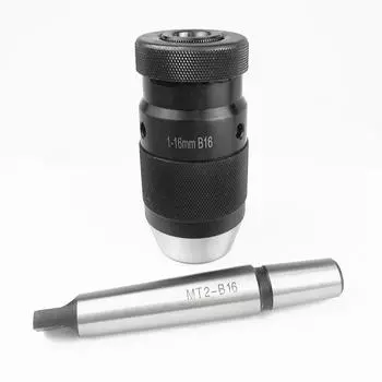 ALLSOME Keyless B16 1-16 мм токарный сверлильный патрон MT2-B16 самозатягивающийся сверлильный патрон HT2942 CHINA
